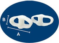 Διαστάσεις διαχωριστικού δακτυλιδιού δακτύλων Mobia L2488